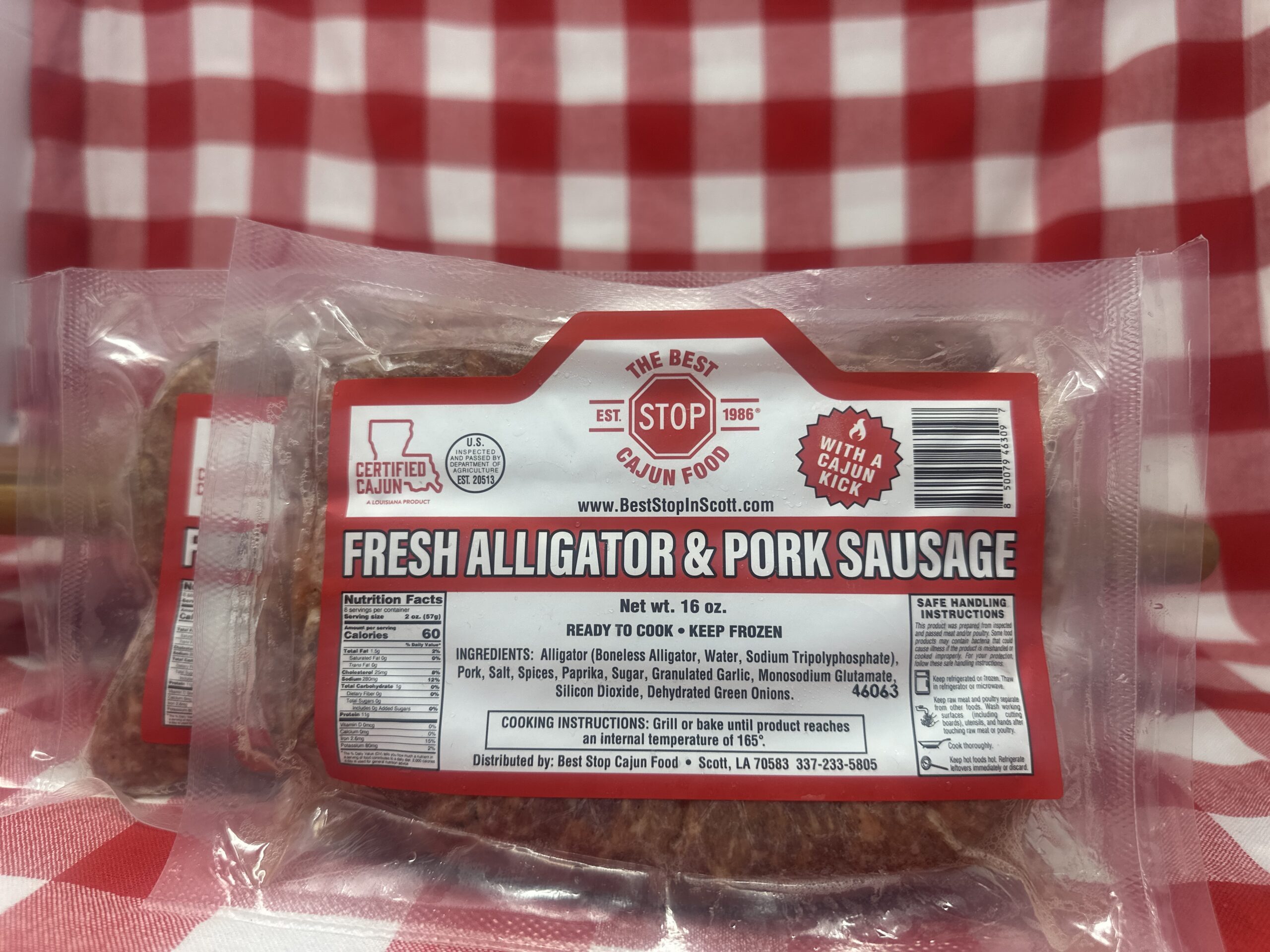 Fresh Alligator & Pork Sausage