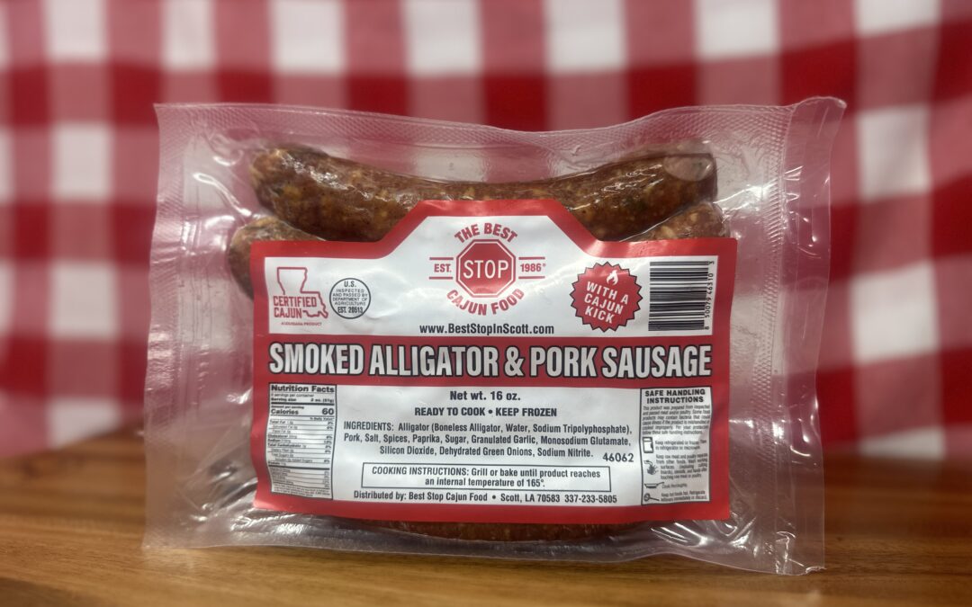 Smoked Alligator and Pork Sausage