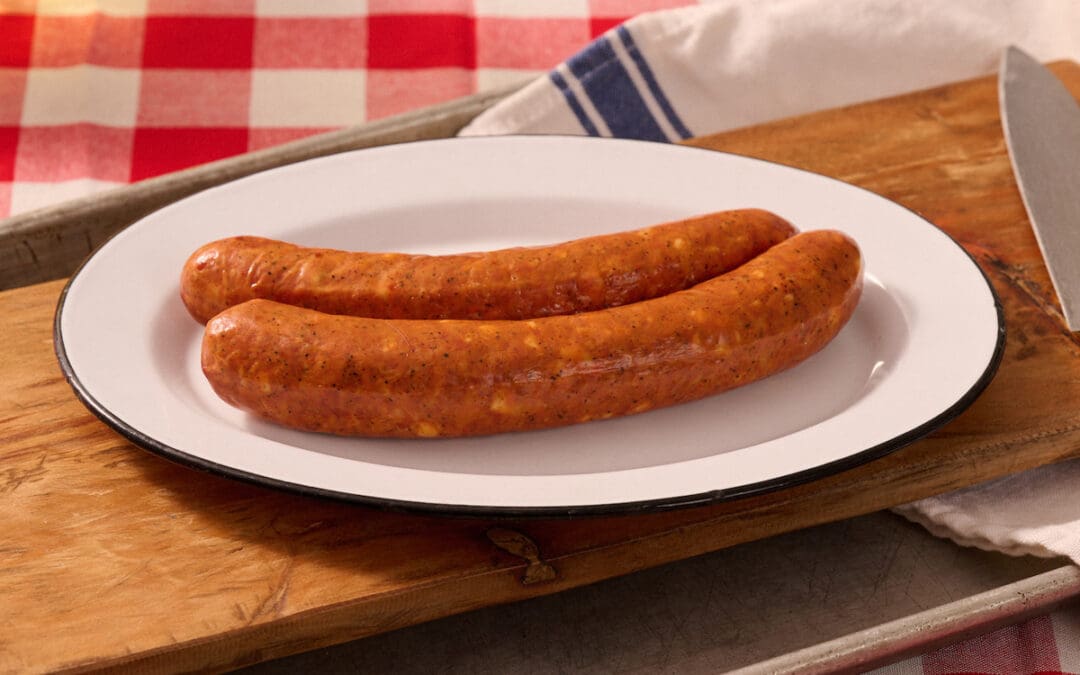 Smoked Pork with Pepper Jack Cheese Sausage