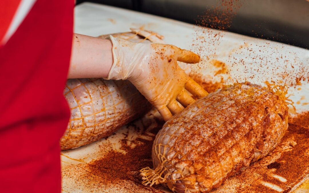 Turkey Roll Stuffed with seasoned ground pork