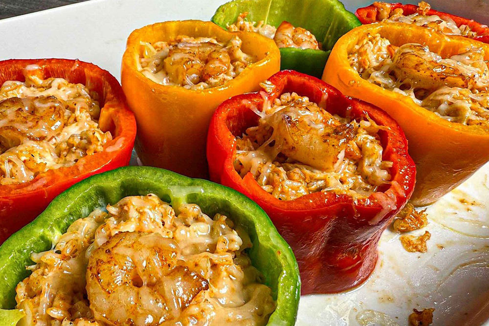 Stuffed Bell Peppers → Seafood-Stuffed Bell Peppers